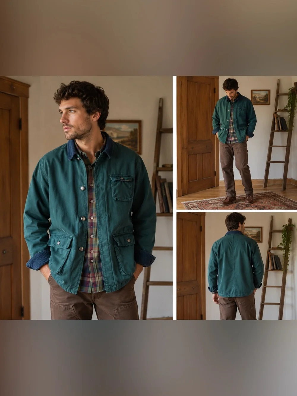 Vintage County Seat Outerwear Chore barn jacket Blanket flannel Lining large L